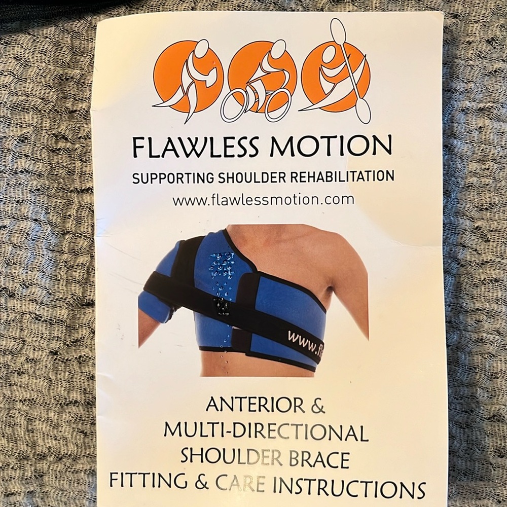 Flawless Motion Anterior Shoulder Dislocation Brace for Left Shoulder